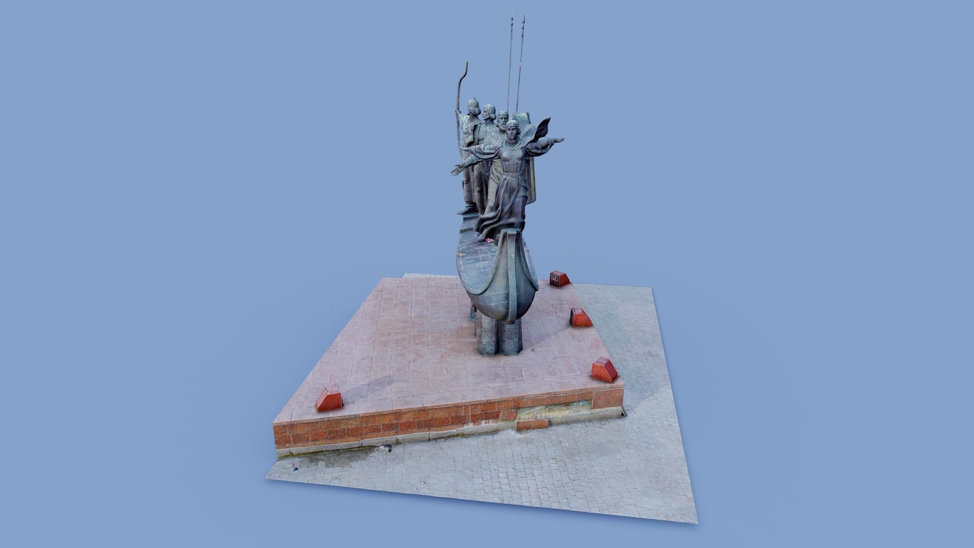 3D Monument to Founders of Kyiv - Kyiv Ukraine 3D model_1