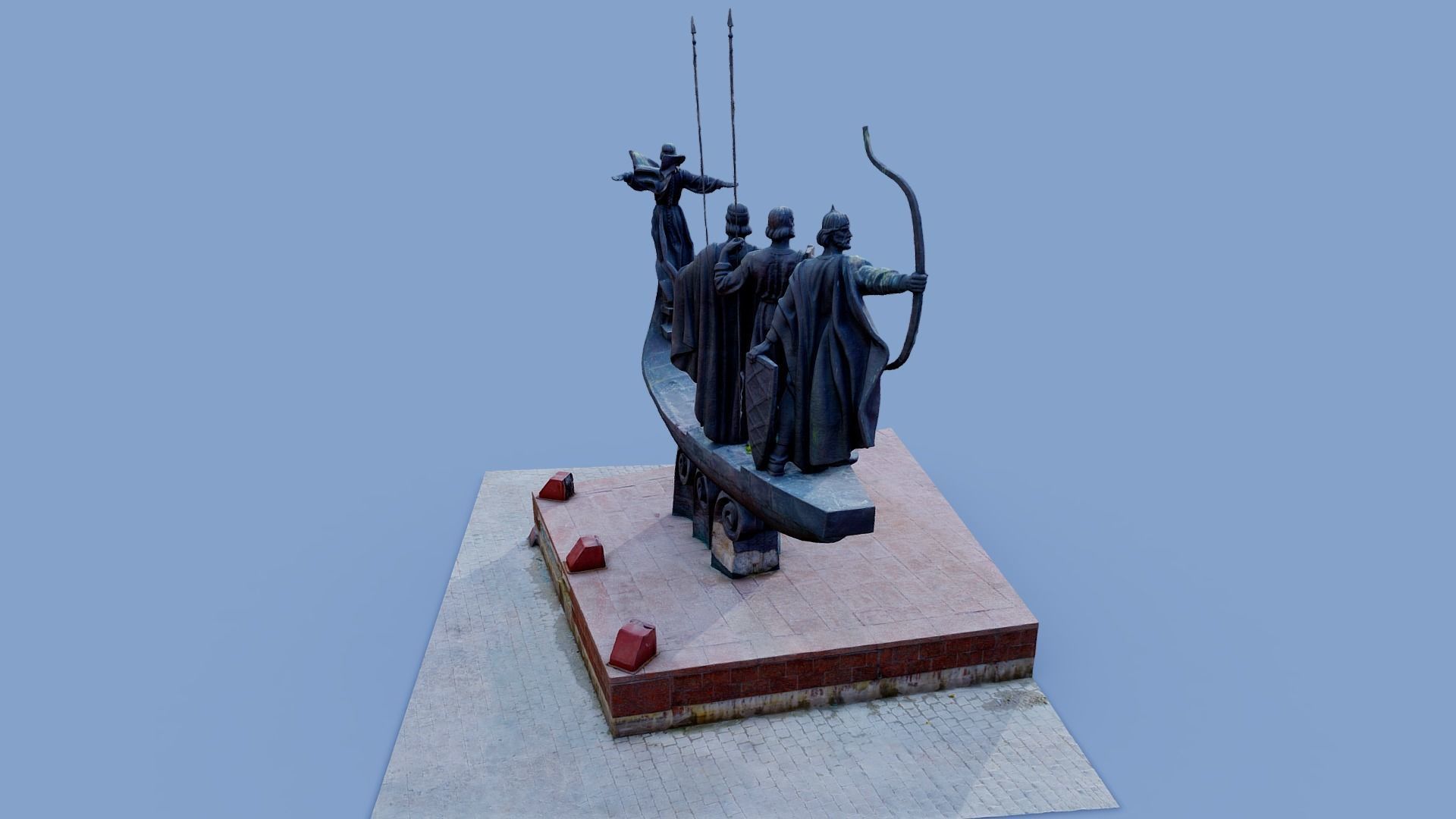 3D Monument to Founders of Kyiv - Kyiv Ukraine 3D model_16
