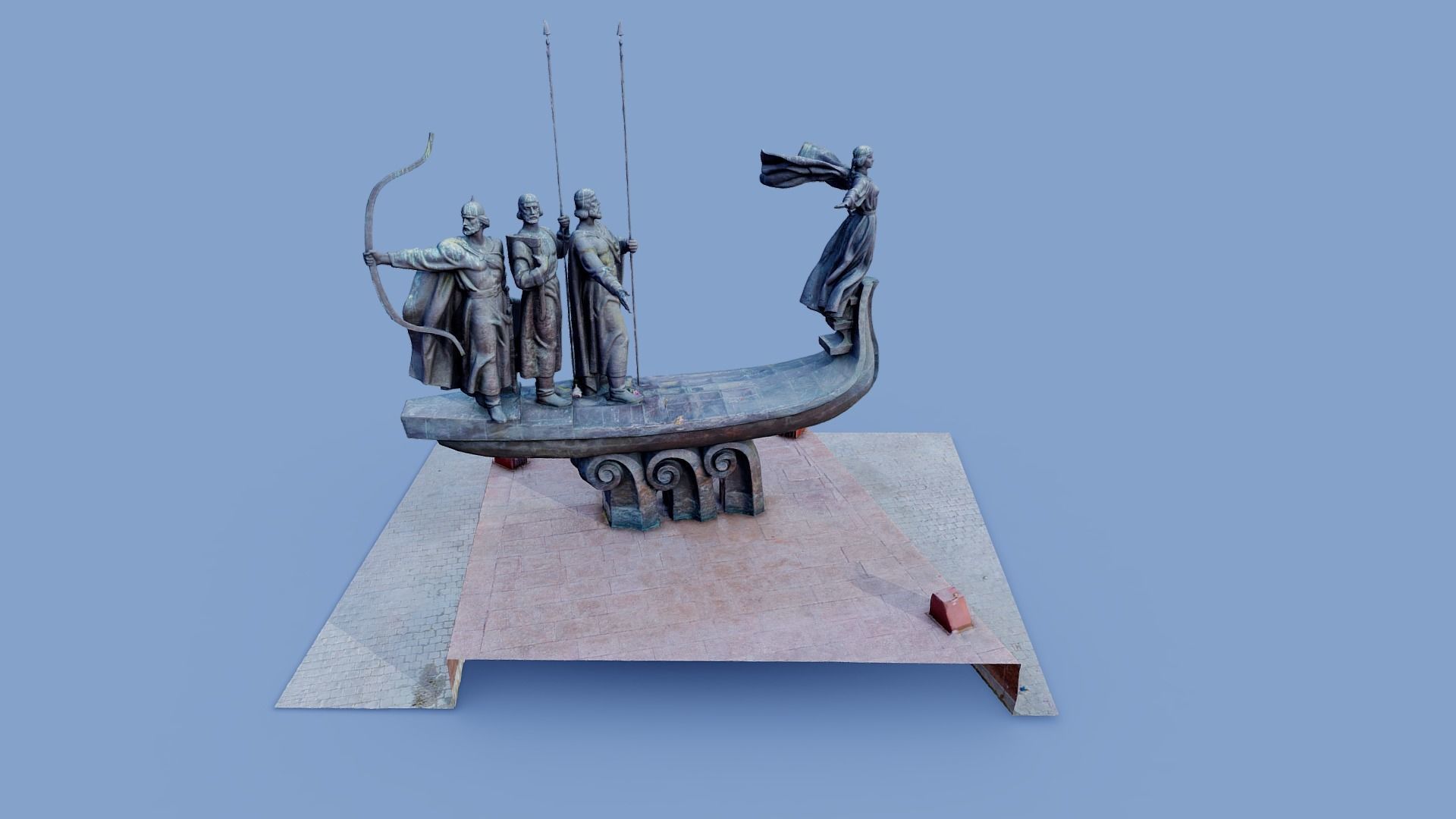 3D Monument to Founders of Kyiv - Kyiv Ukraine 3D model_17