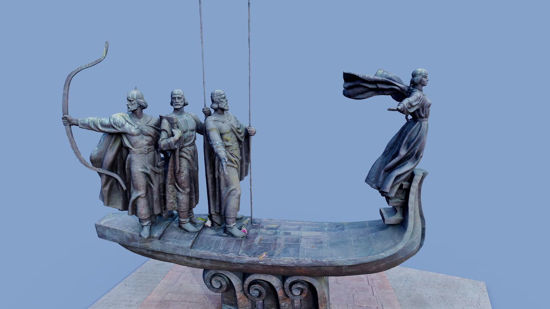 3D Monument to Founders of Kyiv - Kyiv Ukraine 3D model_22