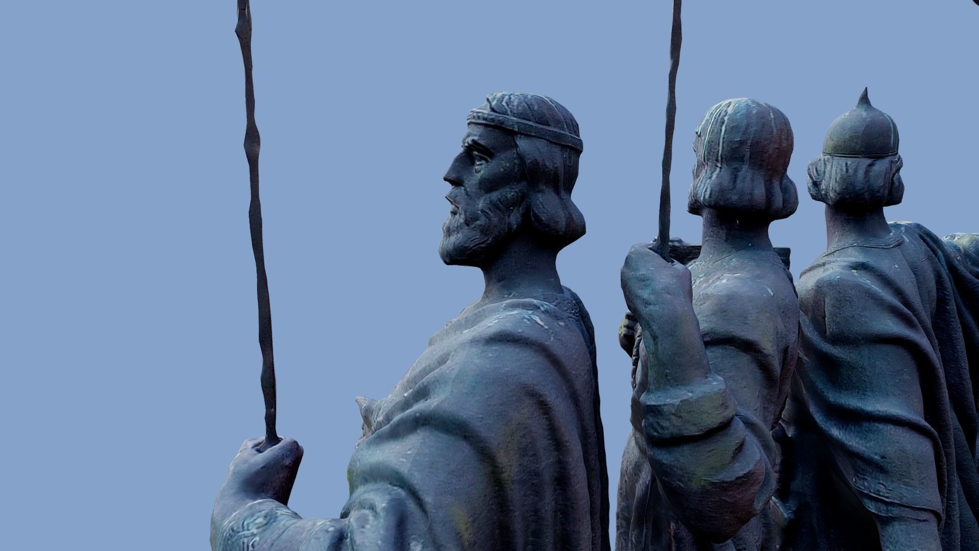 3D Monument to Founders of Kyiv - Kyiv Ukraine 3D model_9