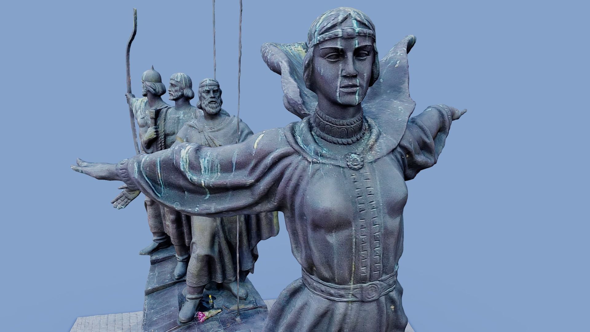 3D Monument to Founders of Kyiv - Kyiv Ukraine 3D model_2
