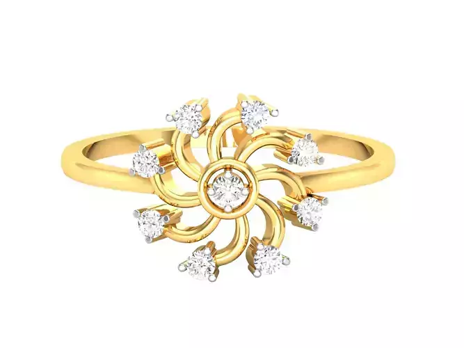 Diamond Ring For Women 3d Print Model