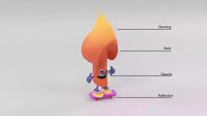 Spicy Snacks Character with Firey head also ready for Printing 3D model