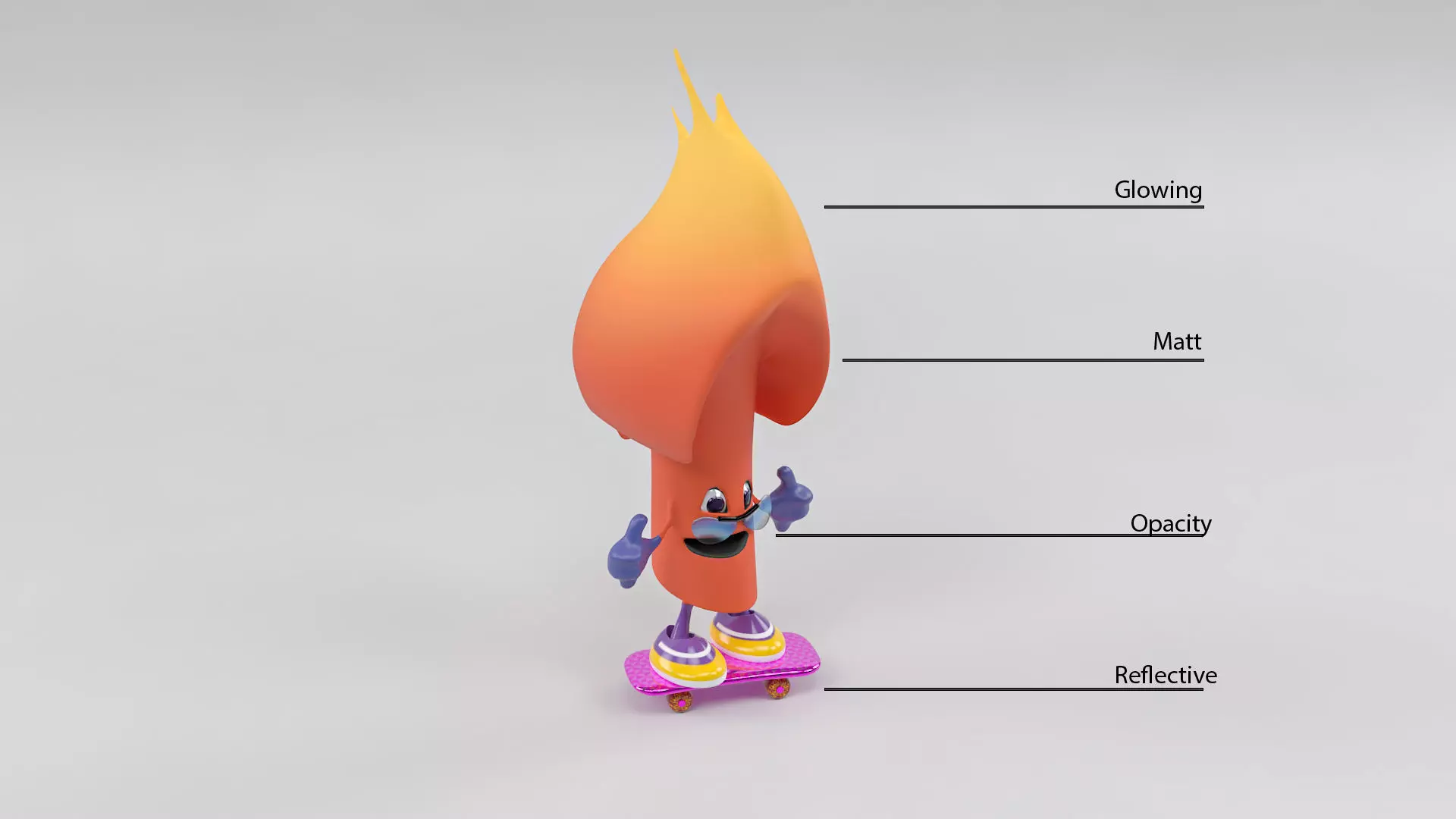 Spicy Snacks Character with Firey head also ready for Printing 3D model