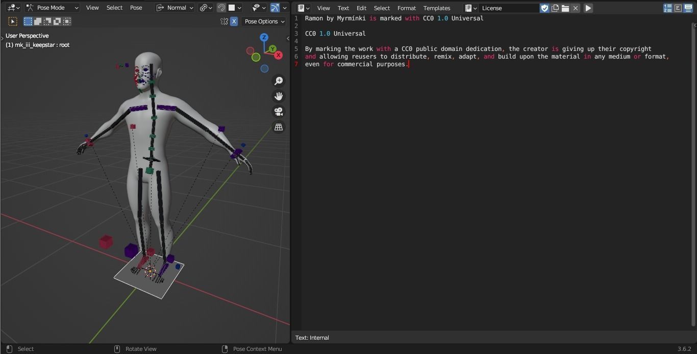 Fully rigged free to use model Free low-poly 3D model_13