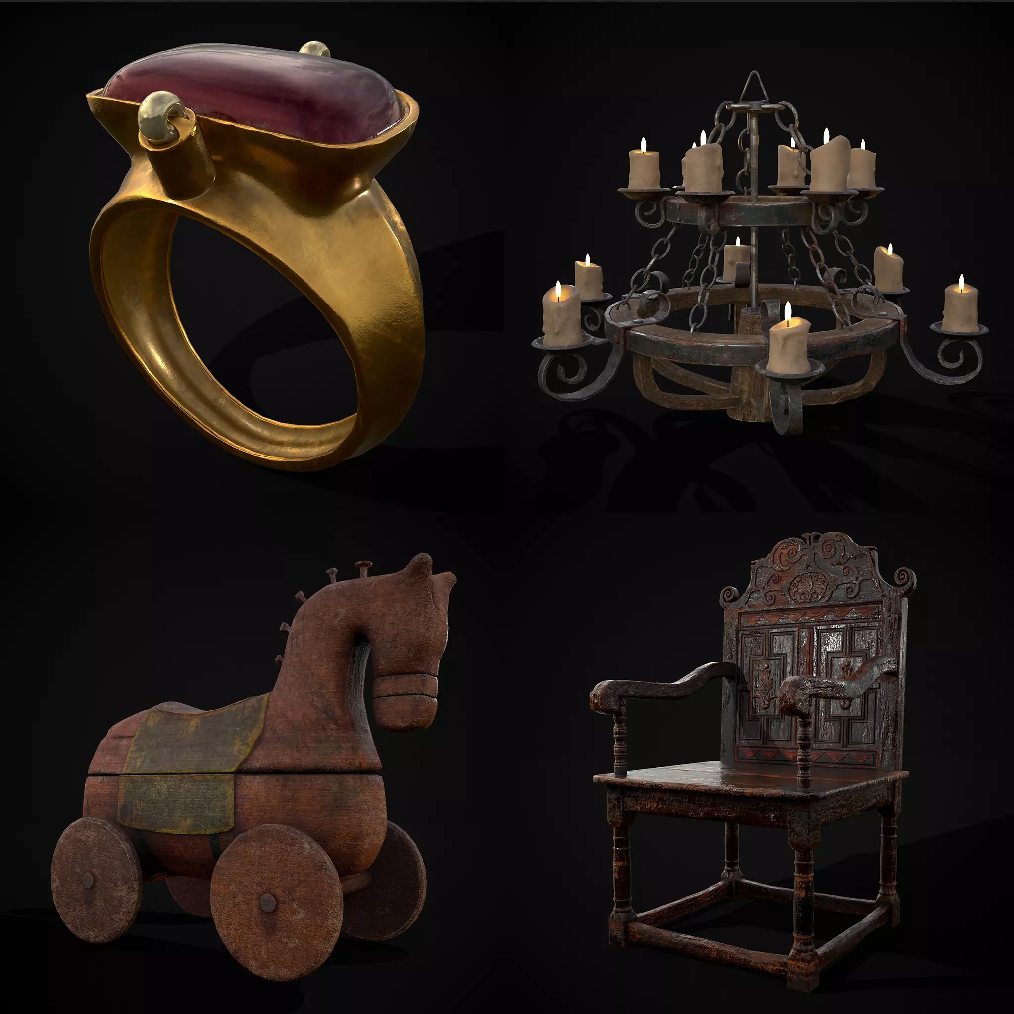 Medieval Prop Mix Thirty Eight 3D Model Collection_0