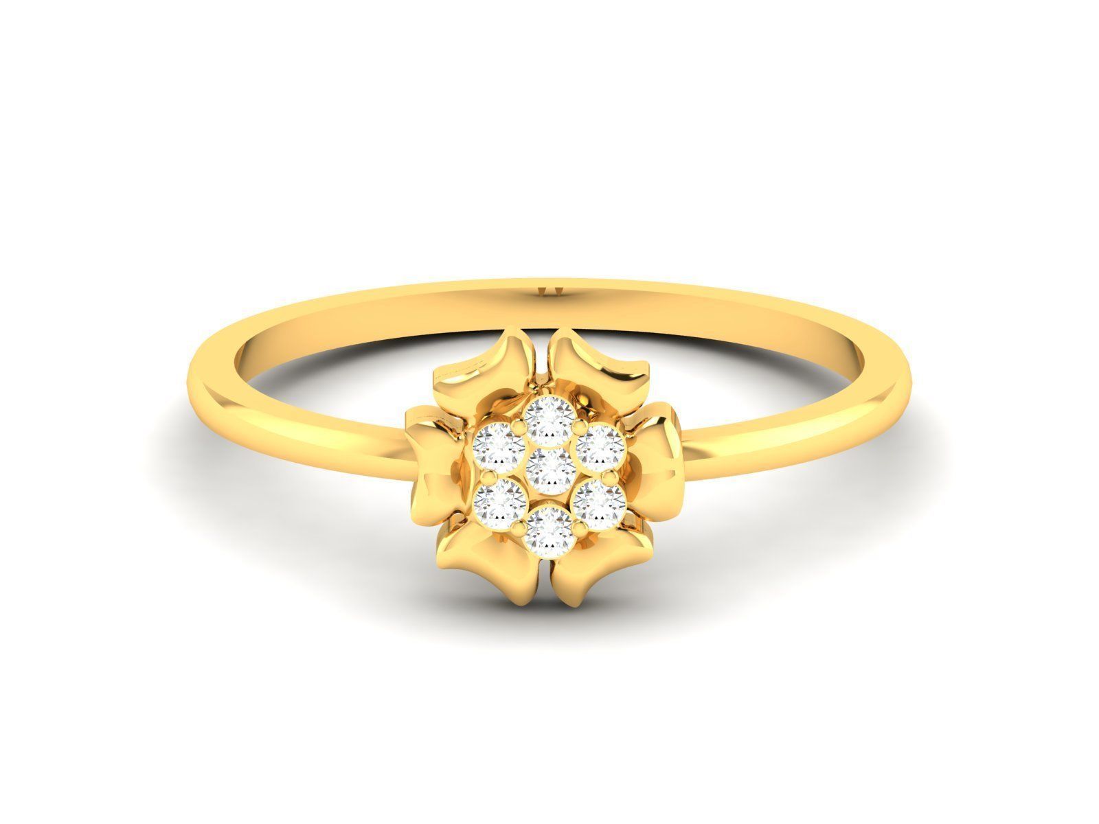 Diamond Ring For Women 3d Print Model 3D print model_8