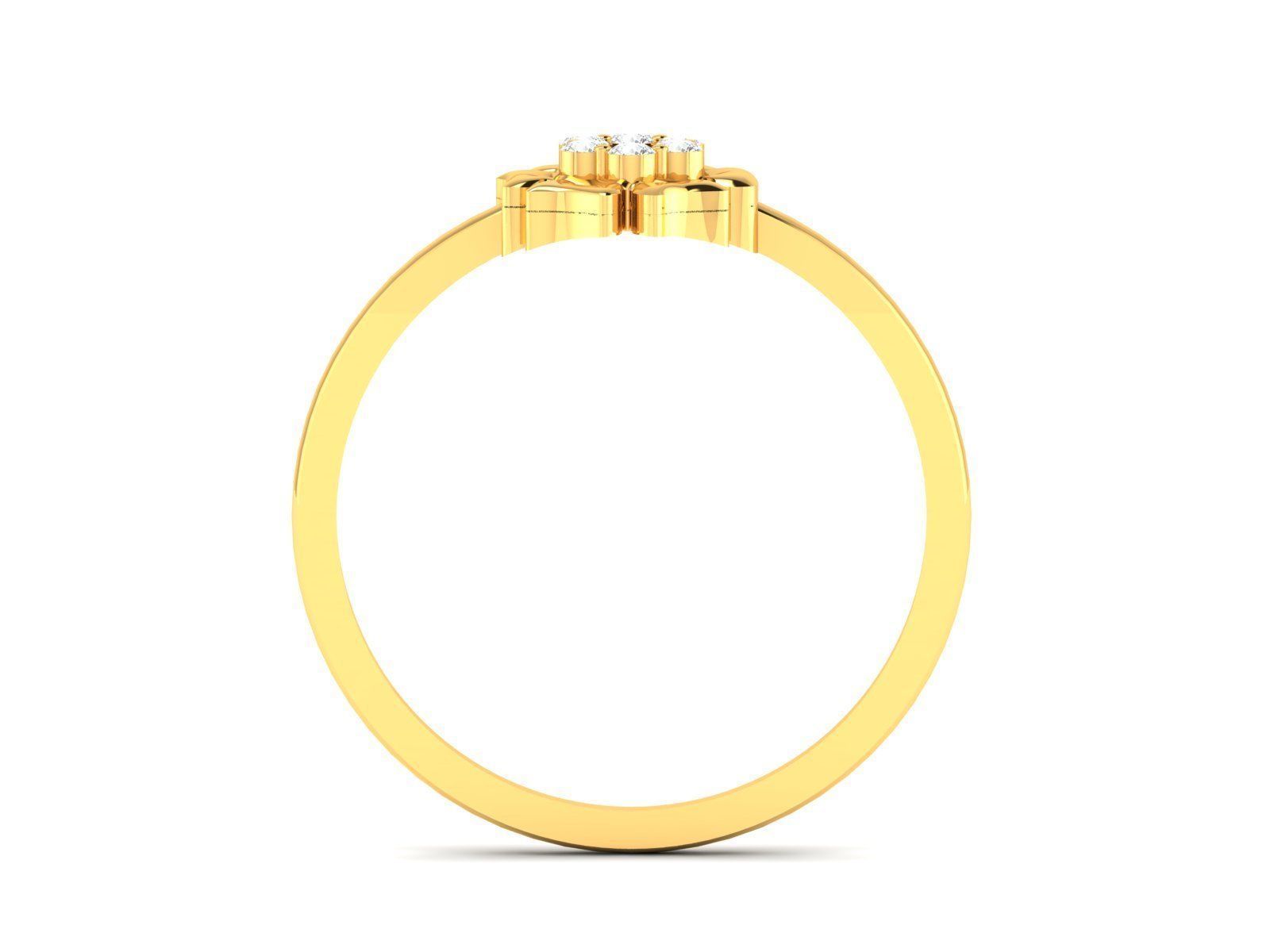 Diamond Ring For Women 3d Print Model 3D print model_4