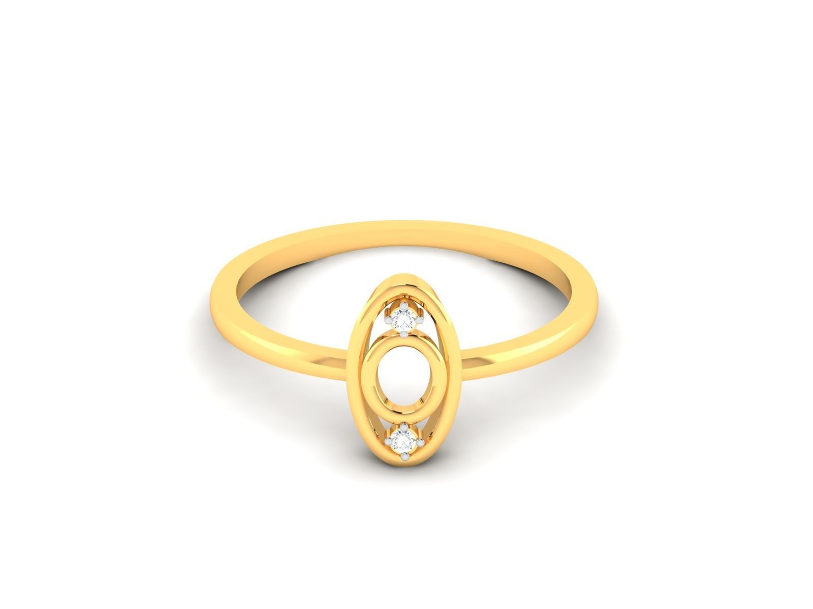 Diamond Ring For Women 3d Print Model 3D print model_9