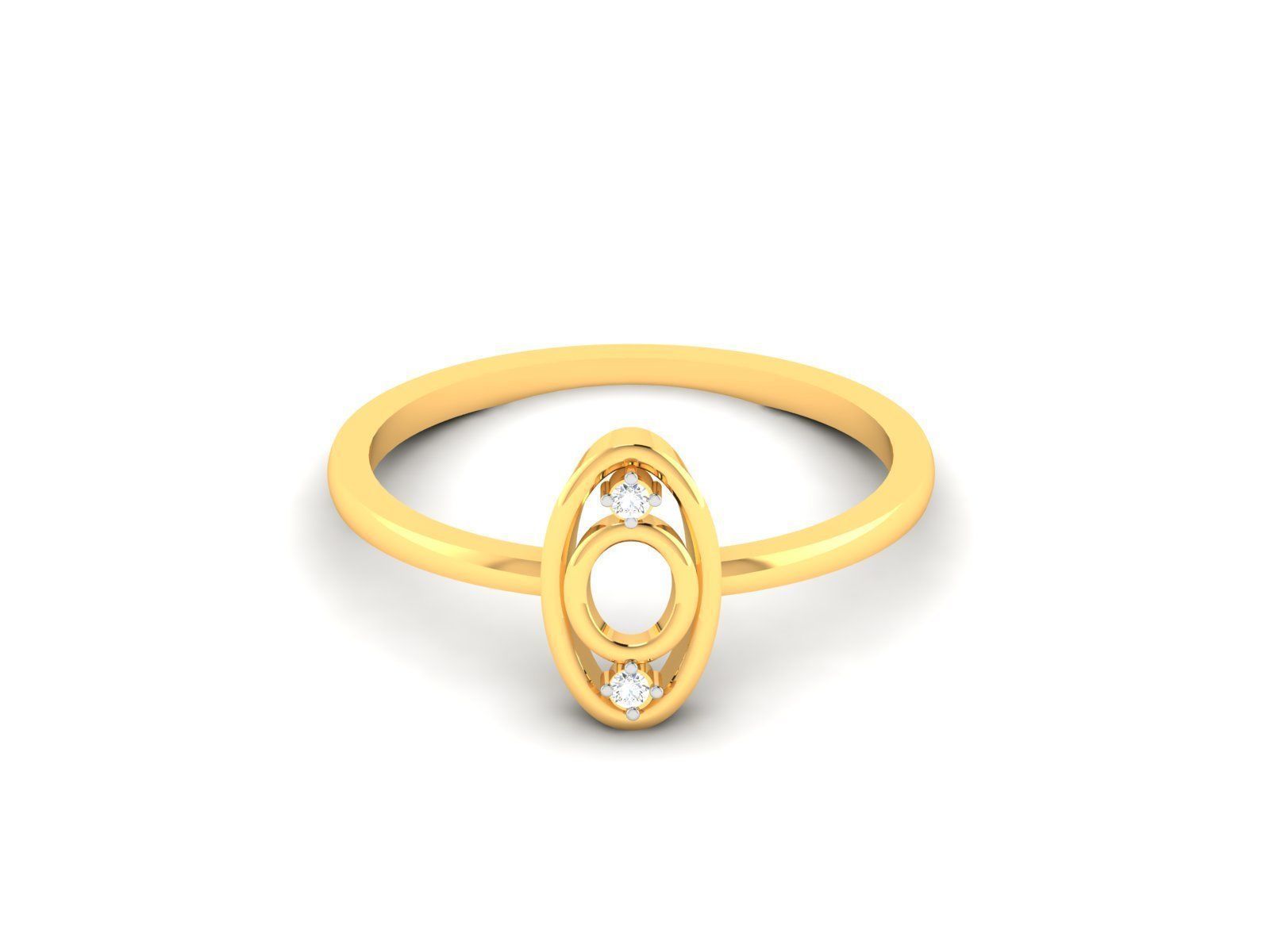Diamond Ring For Women 3d Print Model 3D print model_1