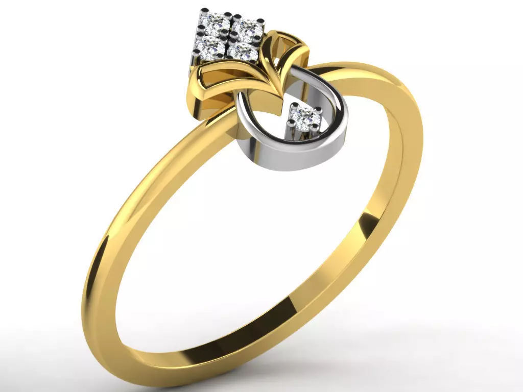 Diamond Ring For Women 3d Print Model 3D print model_0
