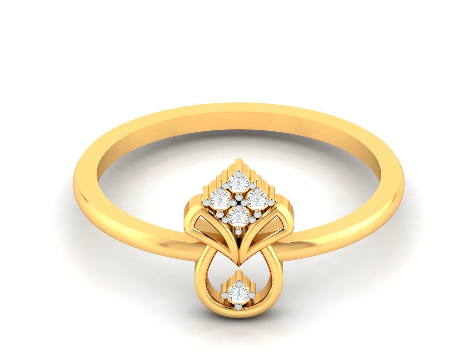 Diamond Ring For Women 3d Print Model 3D print model_9
