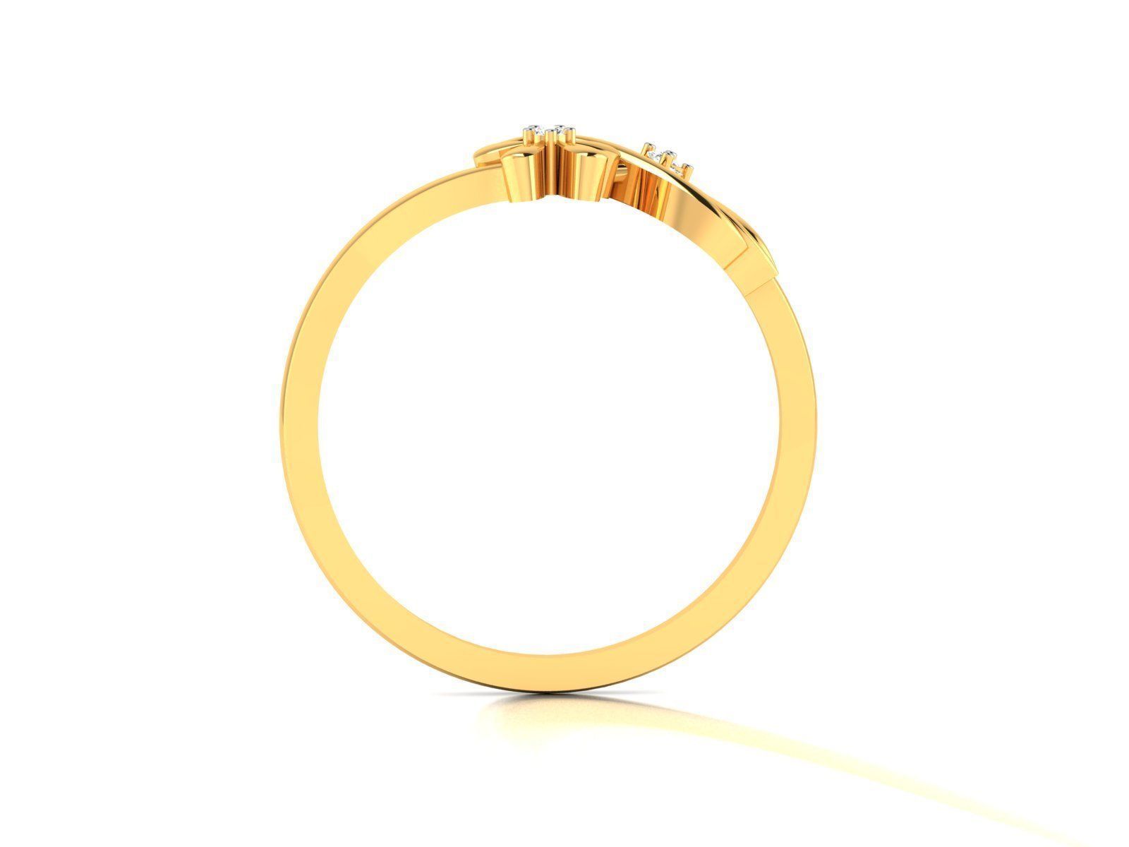 Diamond Ring For Women 3d Print Model 3D print model_5