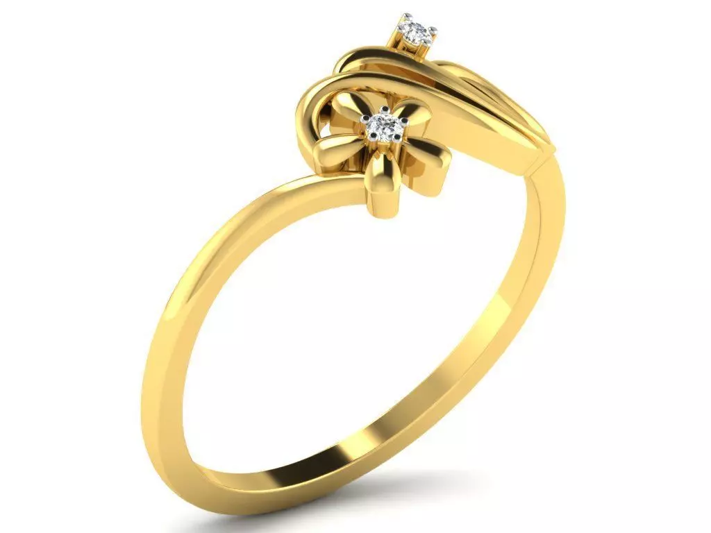 Diamond Ring For Women 3d Print Model 3D print model_0