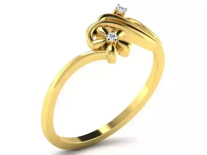 Diamond Ring For Women 3d Print Model