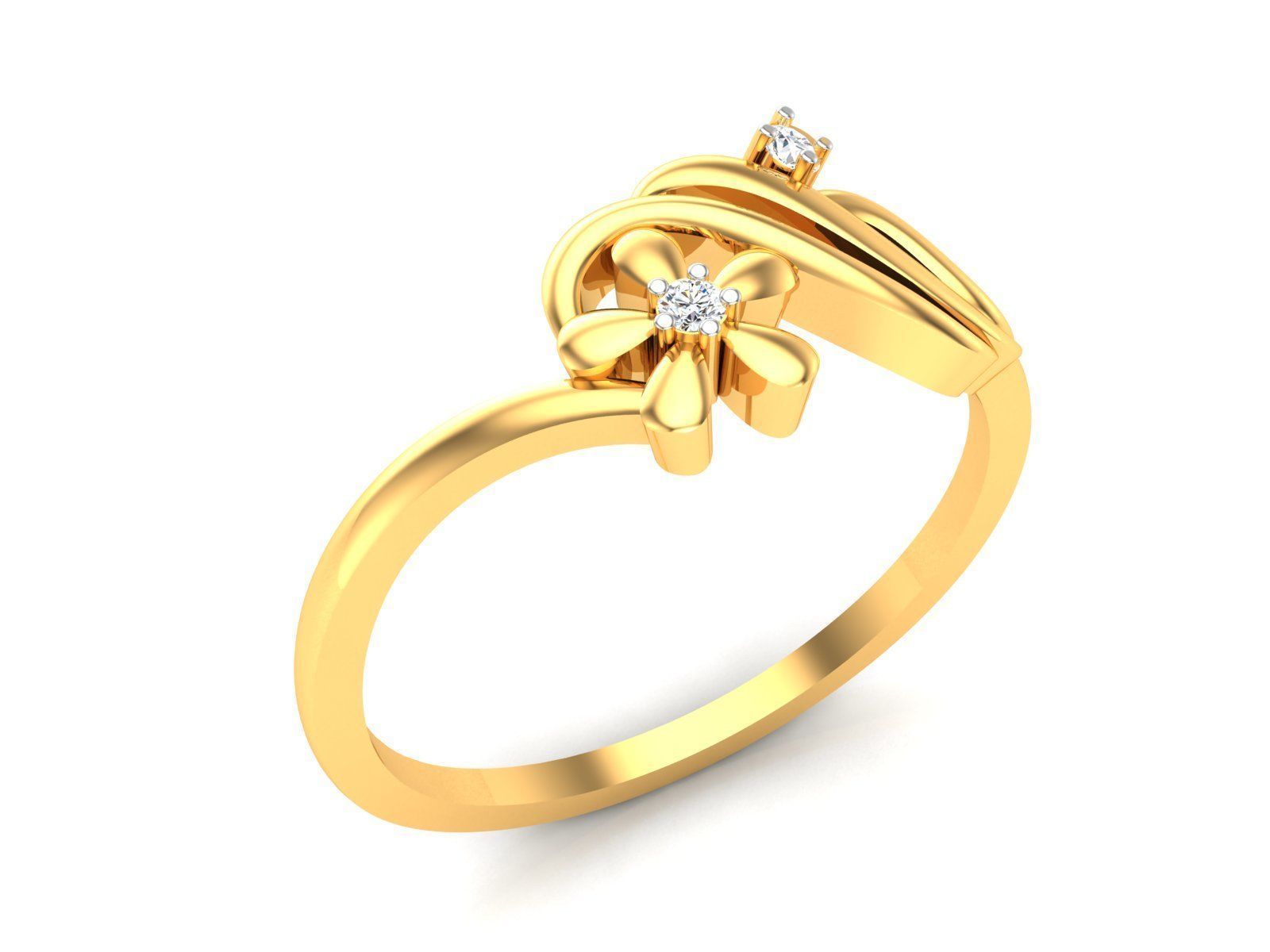 Diamond Ring For Women 3d Print Model 3D print model_2