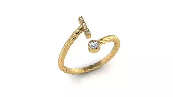 Alphabet Rope Diamond Rings I