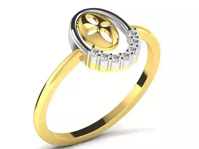 Diamond Ring For Women 3d Print Model