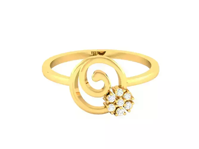 Diamond Ring For Women 3d Print Model 3D print model