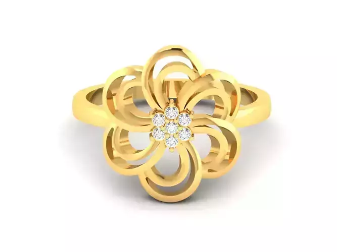 Diamond Ring For Women 3d Print Model