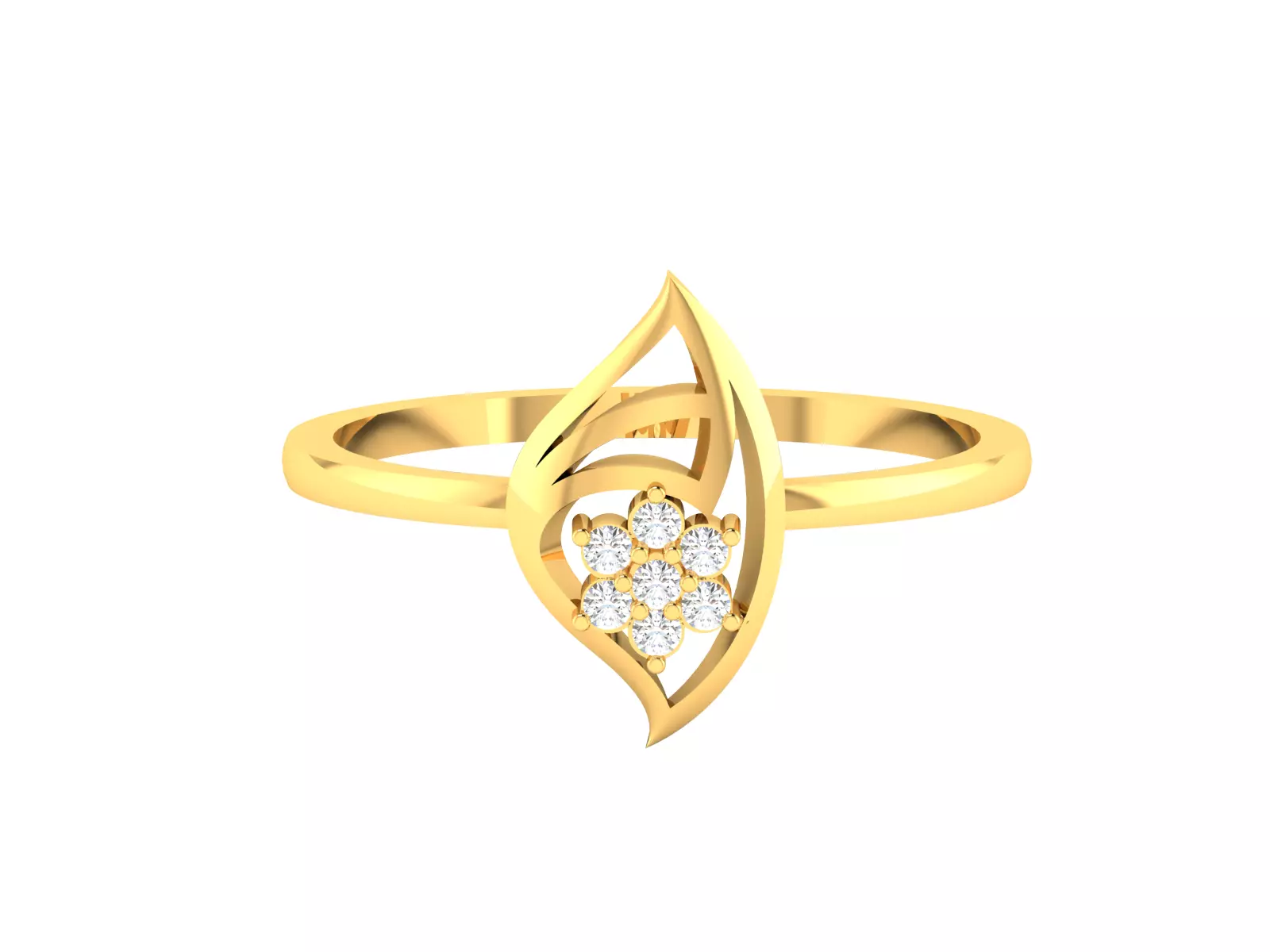 Diamond Ring For Women 3d Print Model 3D print model_0