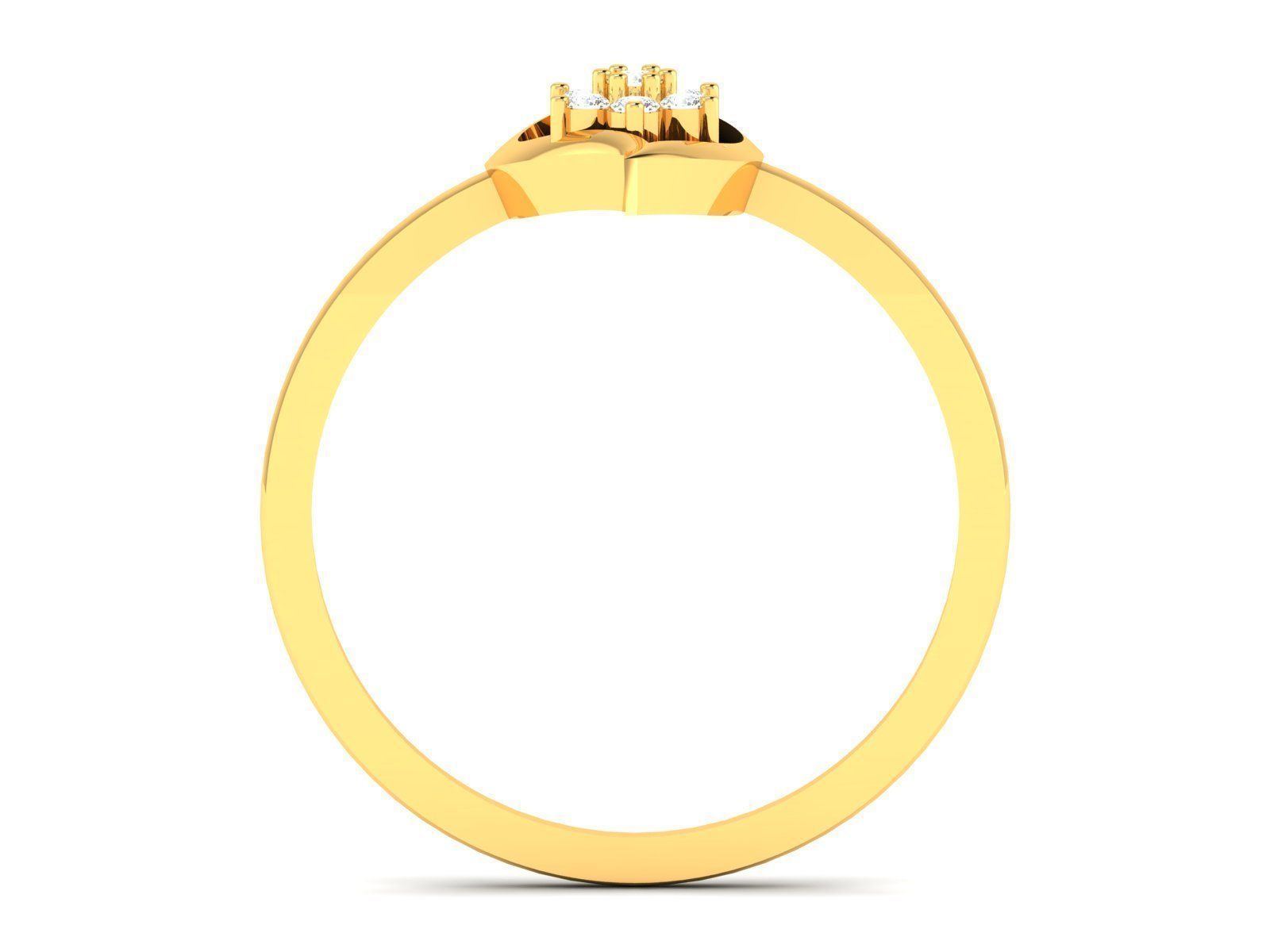 Diamond Ring For Women 3d Print Model 3D print model_4