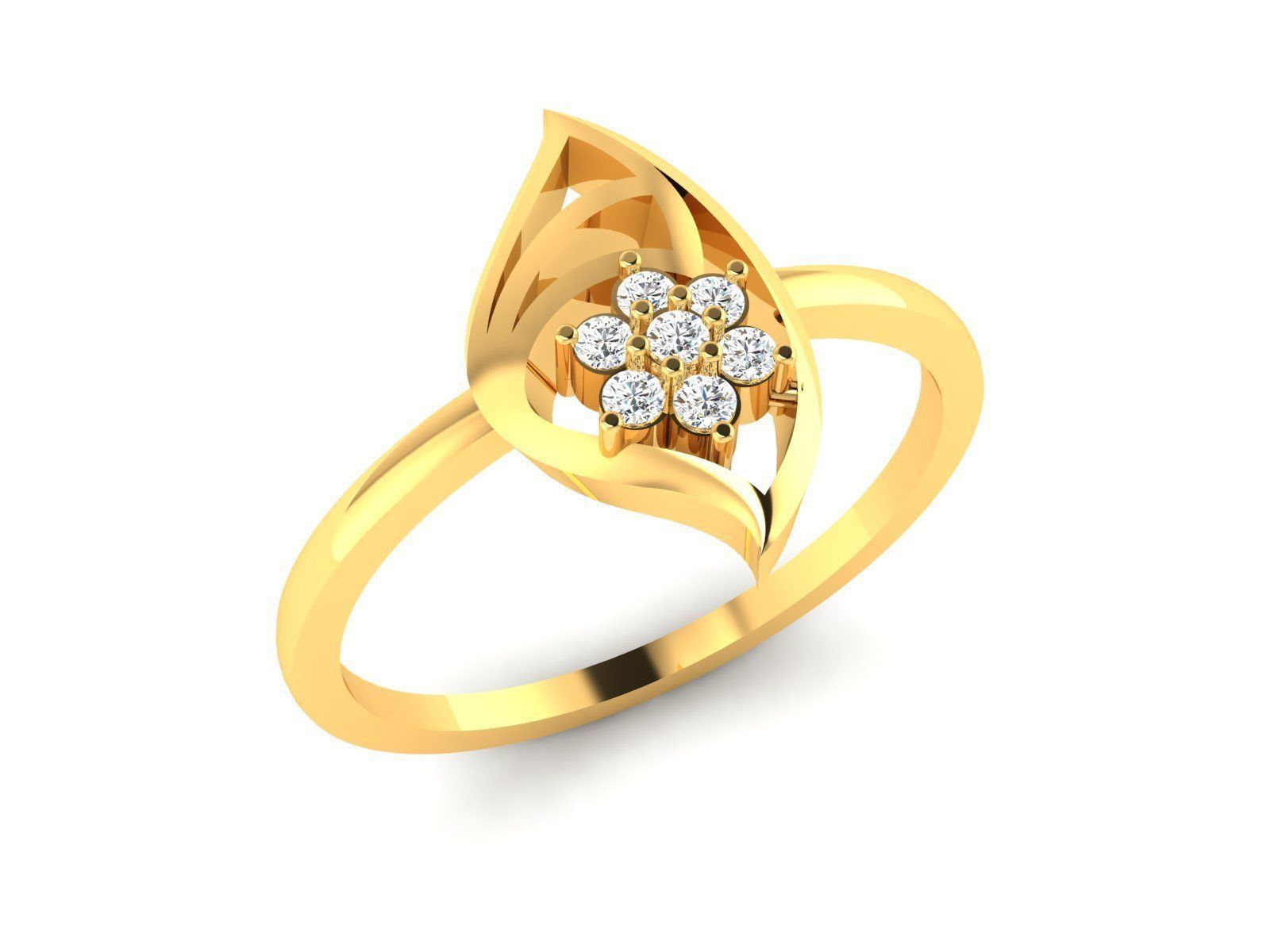 Diamond Ring For Women 3d Print Model 3D print model_1