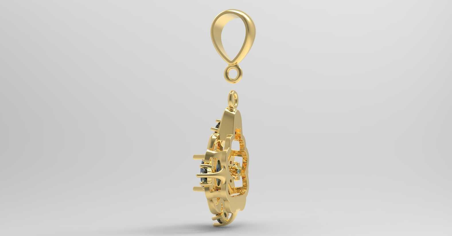 Classic pendant Free 3D print model_1