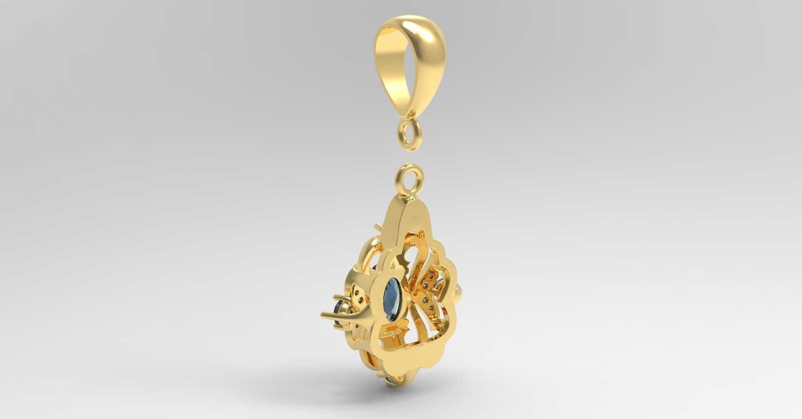 Classic pendant Free 3D print model_2