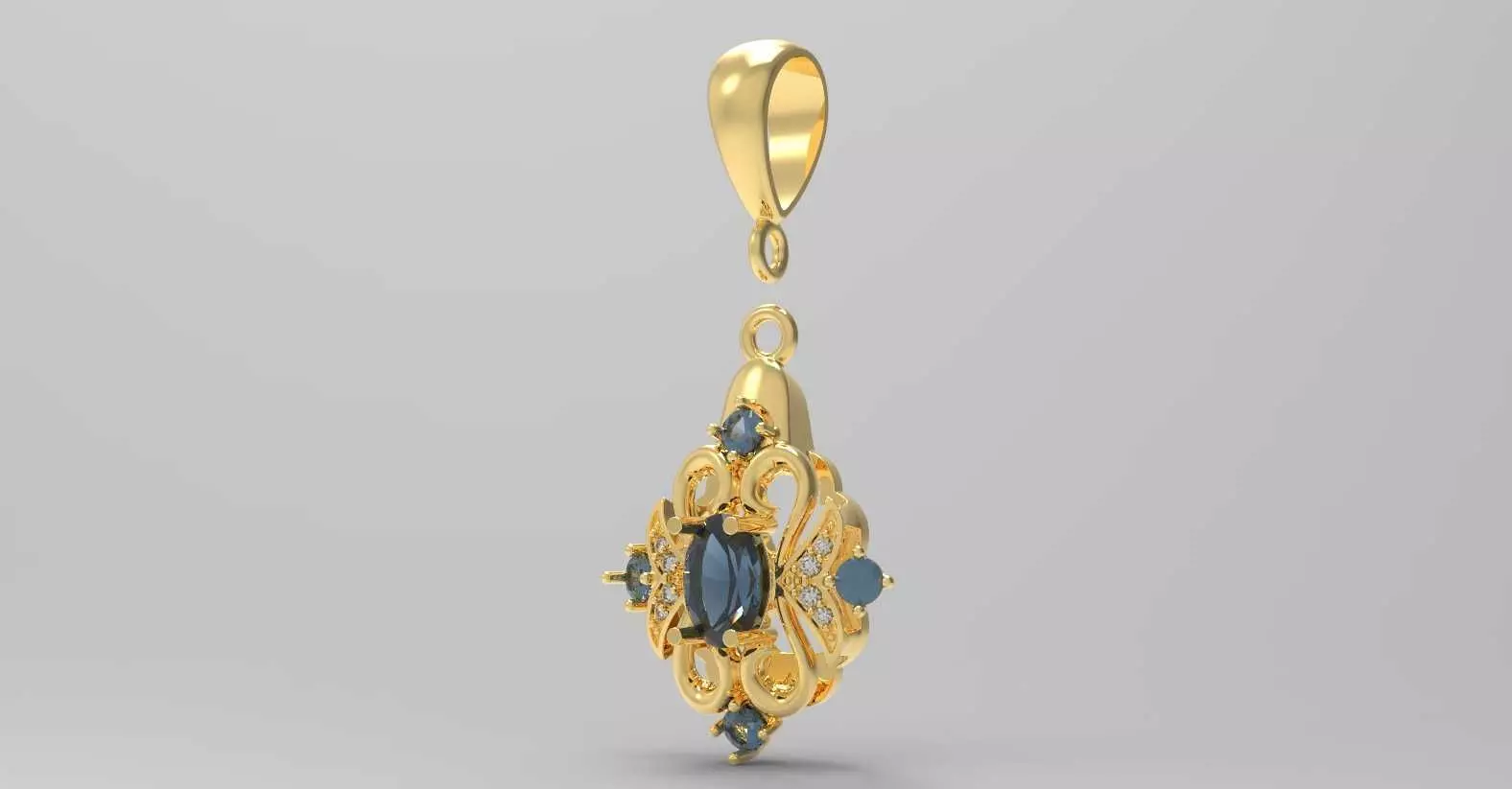 Classic pendant Free 3D print model_0