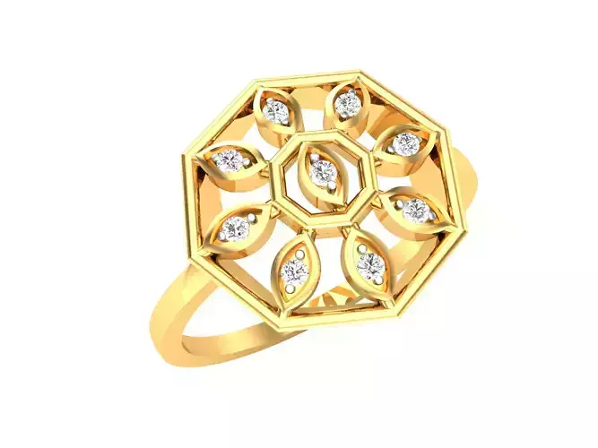 Diamond Ring For Women 3d Print Model 3D print model