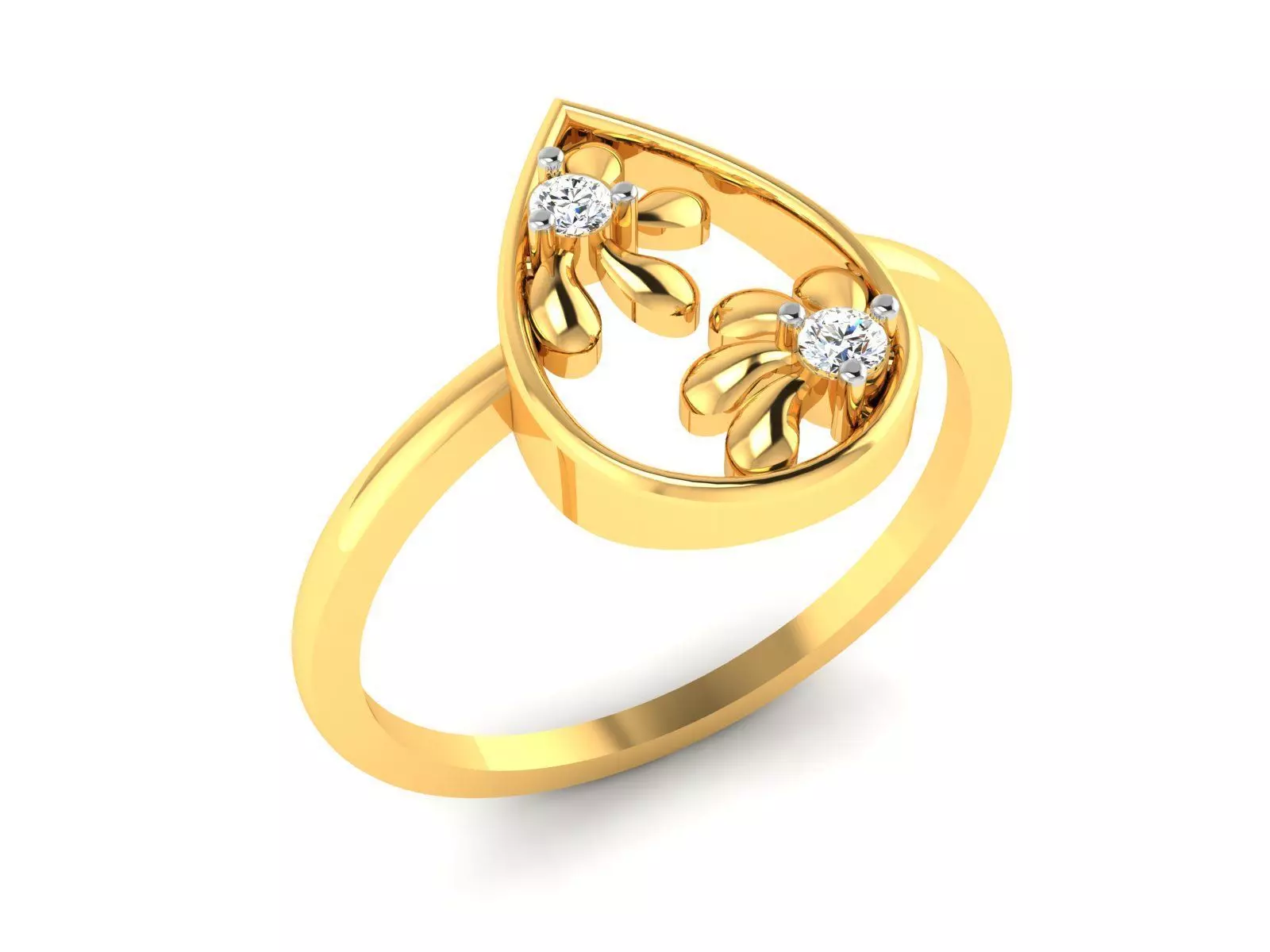 Diamond Ring For Women 3d Print Model 3D print model_0