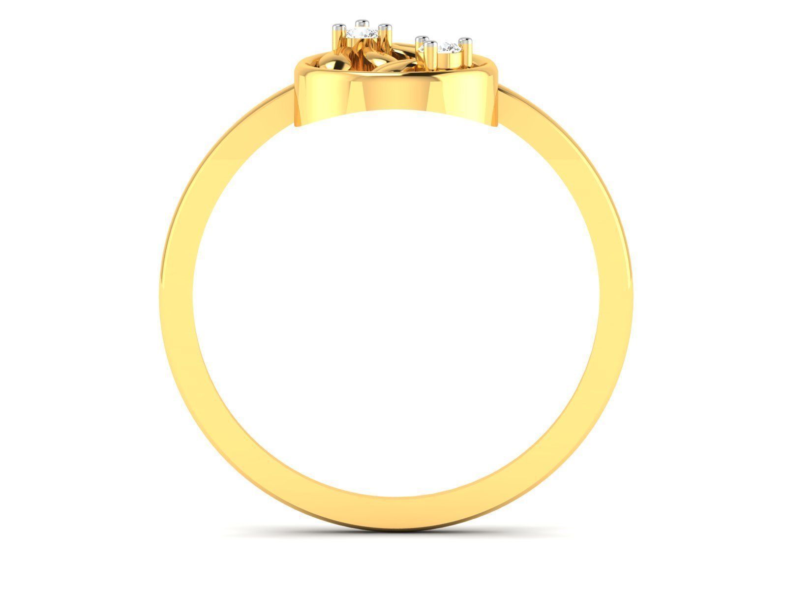 Diamond Ring For Women 3d Print Model 3D print model_4