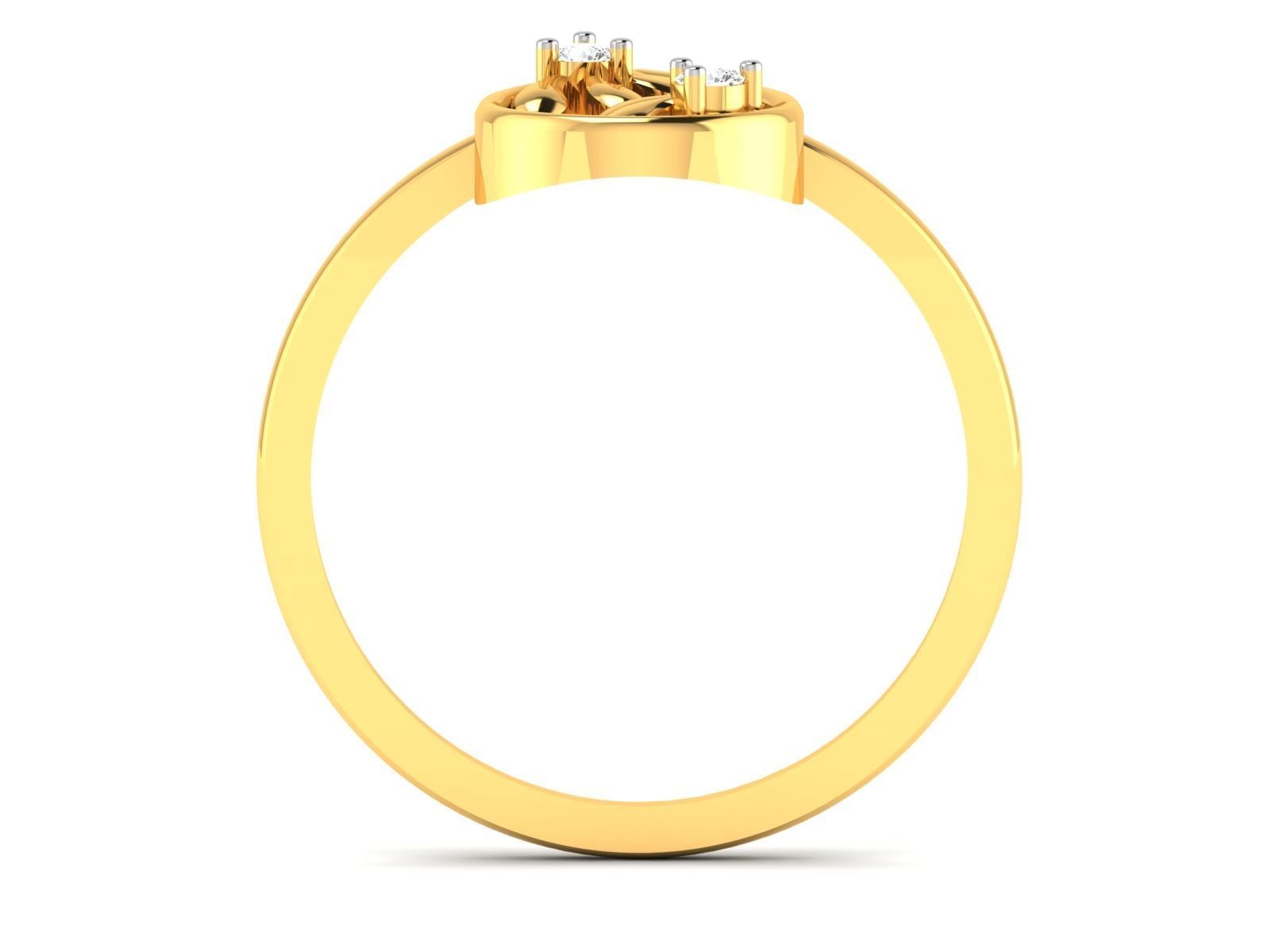 Diamond Ring For Women 3d Print Model 3D print model_5