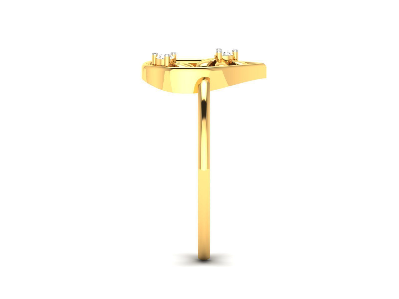 Diamond Ring For Women 3d Print Model 3D print model_6