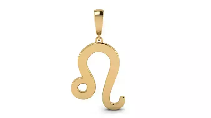 Zodiac Astrological Symbol Leo 15 mm Pendant
