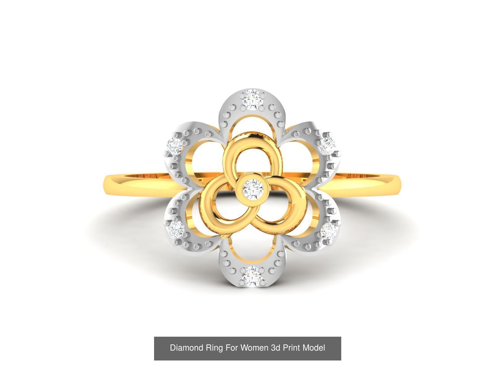 Diamond Rings Collection For Women 3d Print Model _110