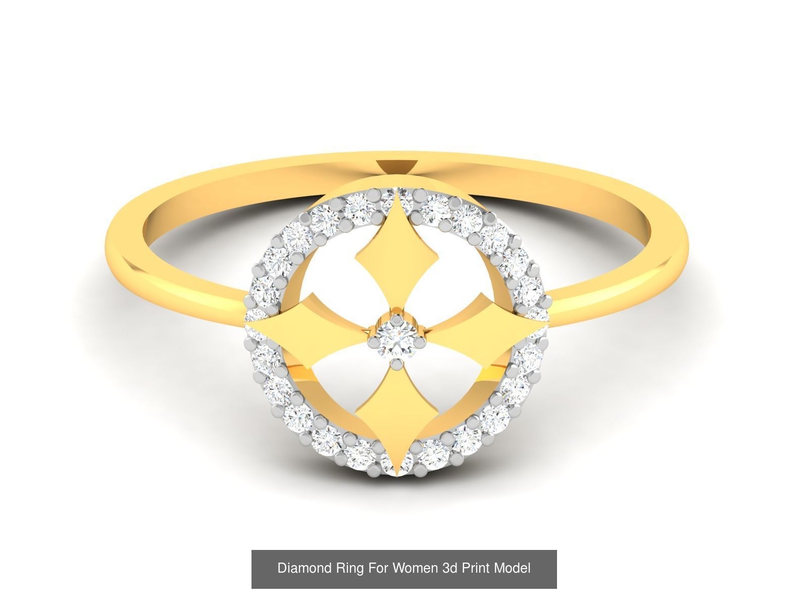 Diamond Rings Collection For Women 3d Print Model _61