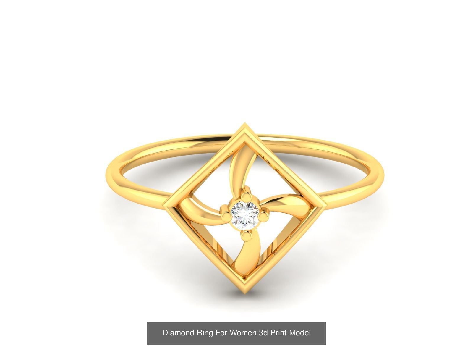 Diamond Rings Collection For Women 3d Print Model _106