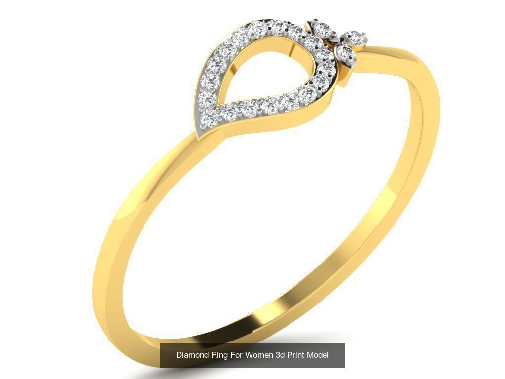 Diamond Rings Collection For Women 3d Print Model _46