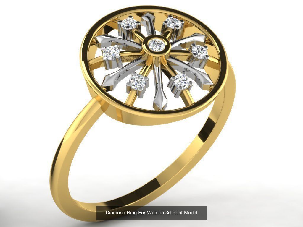 Diamond Rings Collection For Women 3d Print Model _112