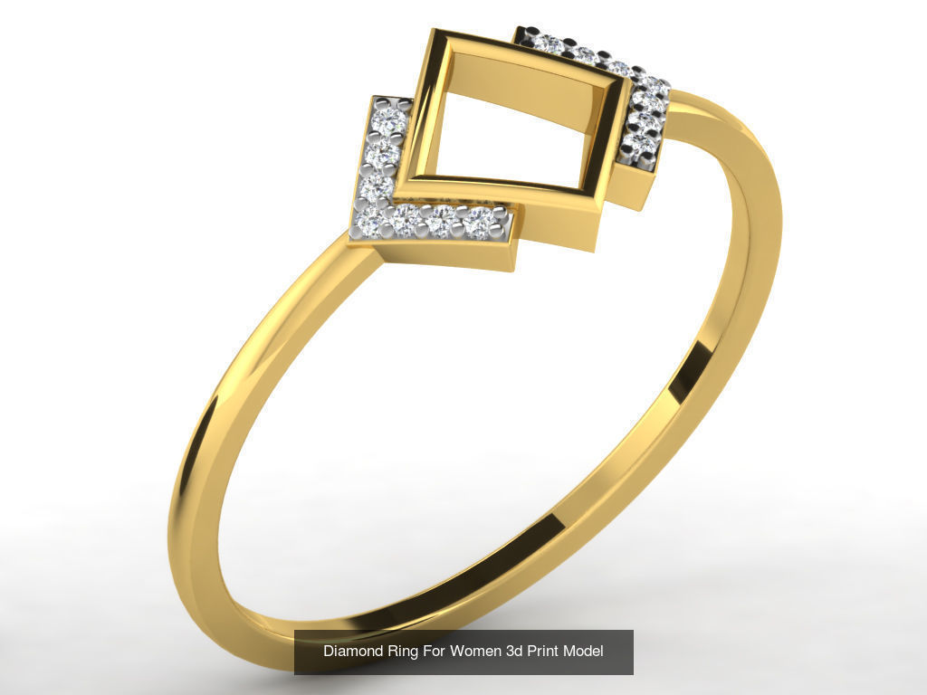 Diamond Rings Collection For Women 3d Print Model _48