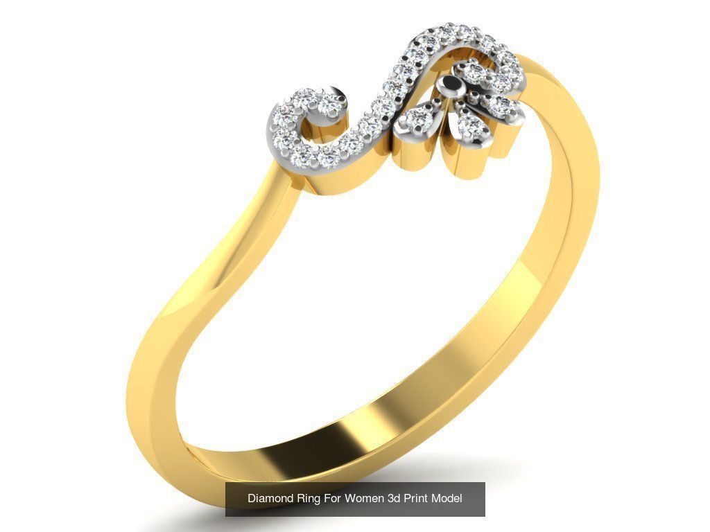 Diamond Rings Collection For Women 3d Print Model _18