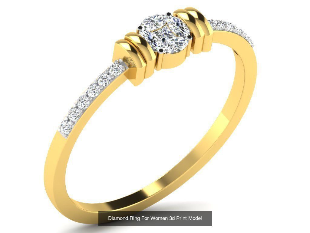 Diamond Rings Collection For Women 3d Print Model _16