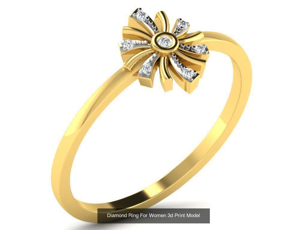 Diamond Rings Collection For Women 3d Print Model _59