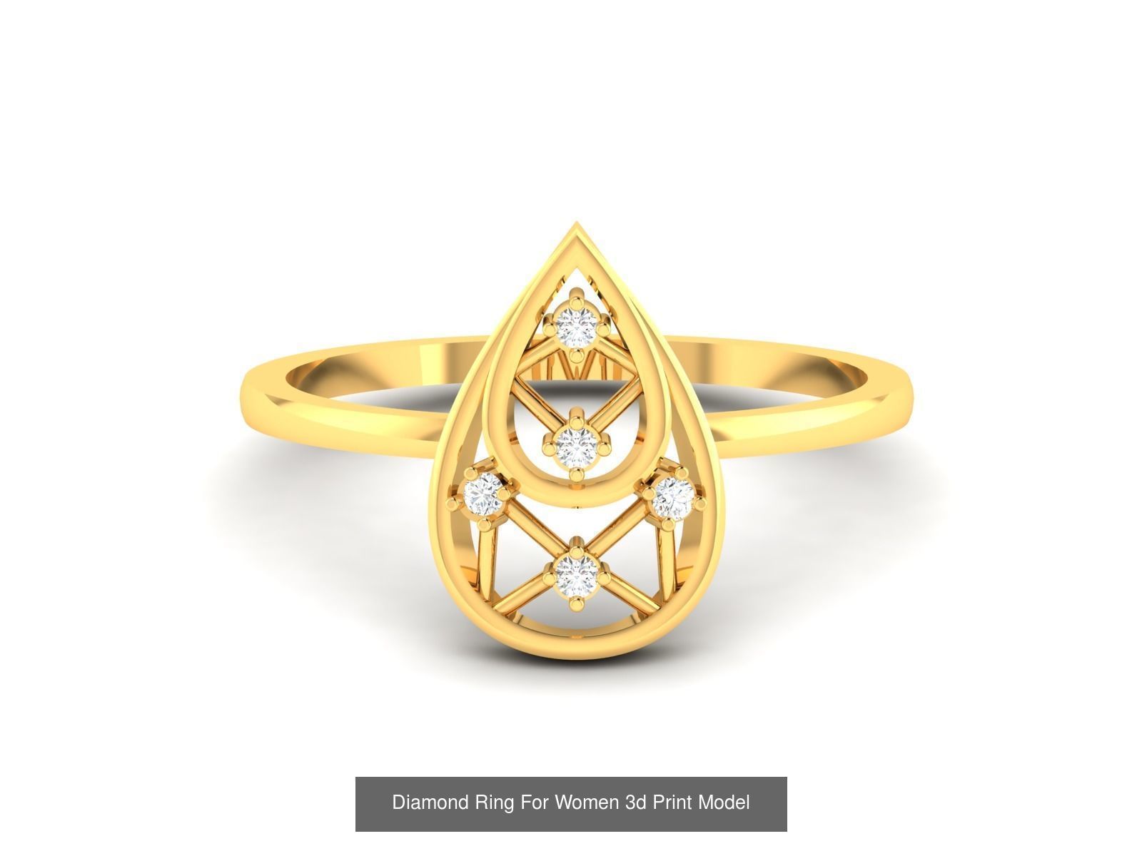 Diamond Rings Collection For Women 3d Print Model _99
