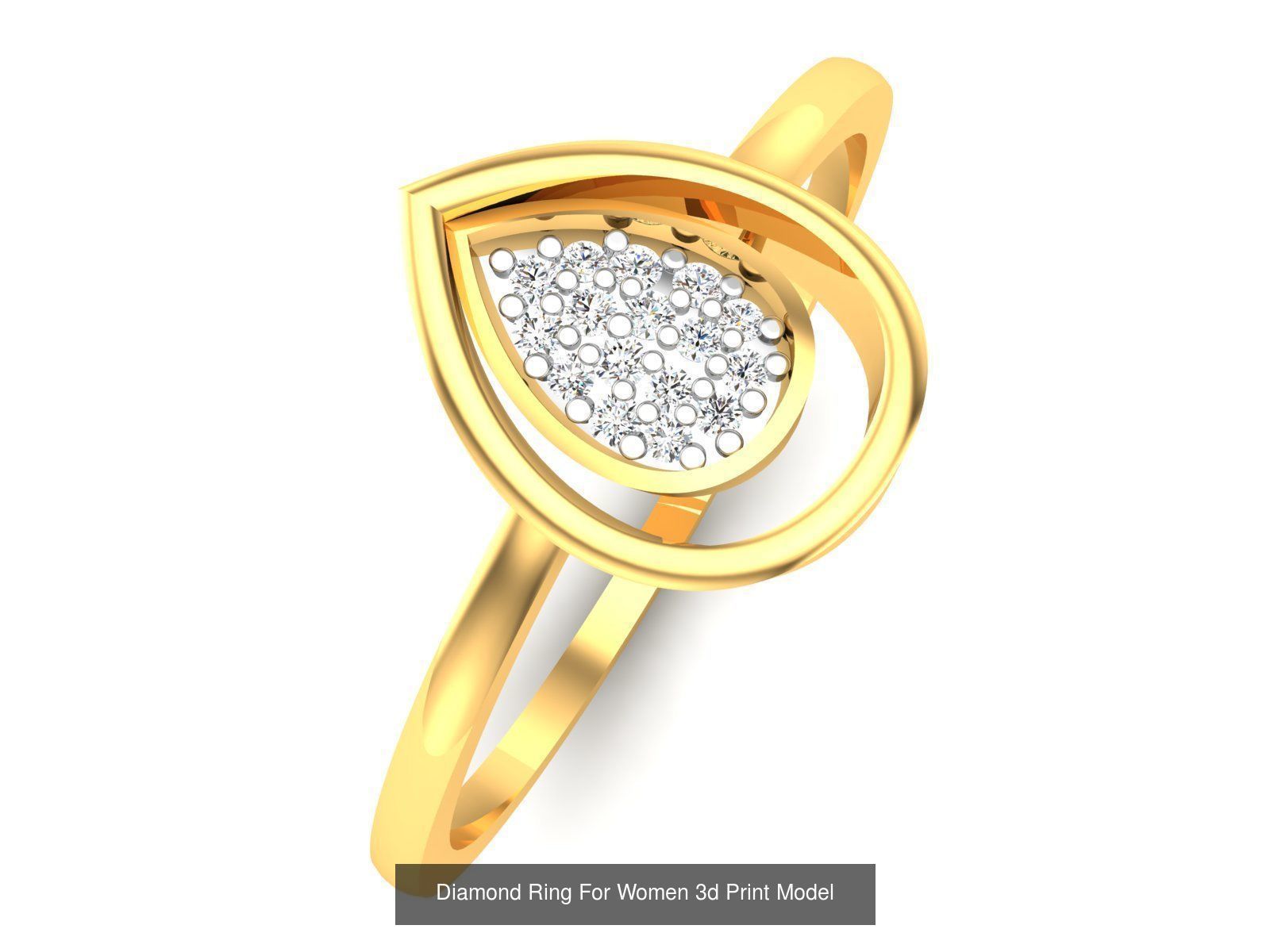 Diamond Rings Collection For Women 3d Print Model _64