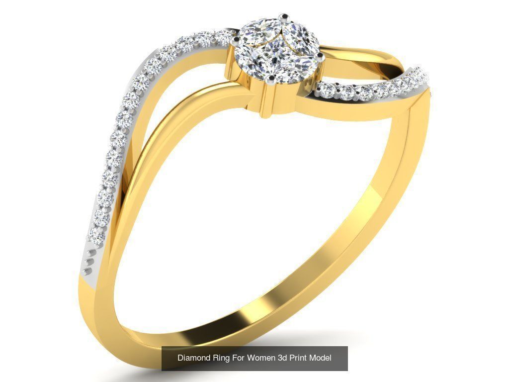 Diamond Rings Collection For Women 3d Print Model _14