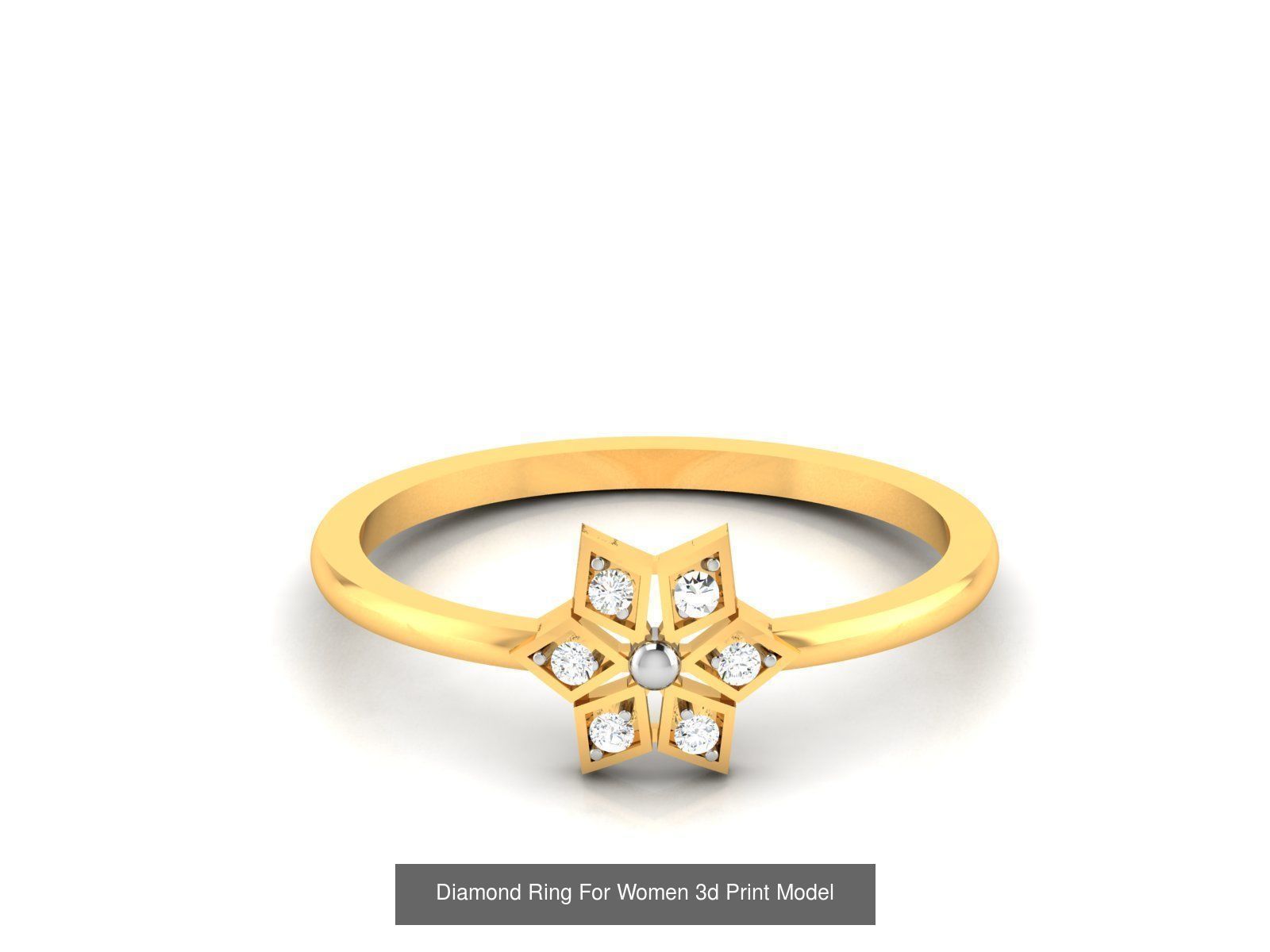 Diamond Rings Collection For Women 3d Print Model _113